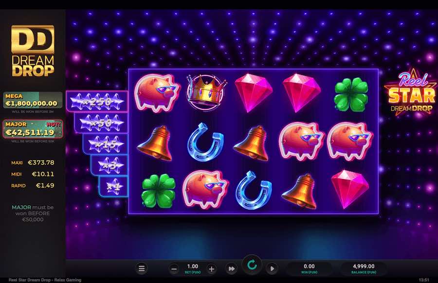 Reel Star Dream Drop Slot Base Game