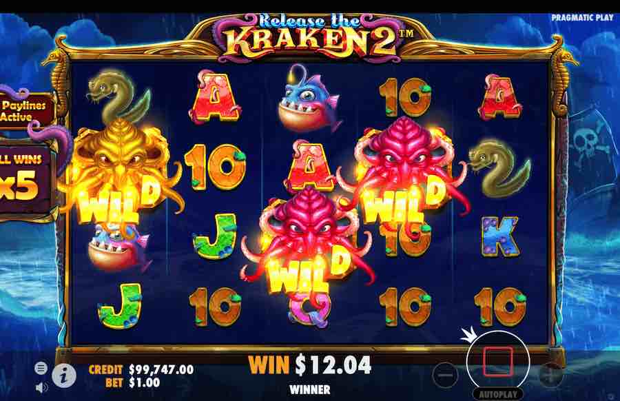 Hitting Three Or More Scatter Symbols In The Base Game On Release The Kraken 2 Video Slot Will Trigger The Free Spins Feature