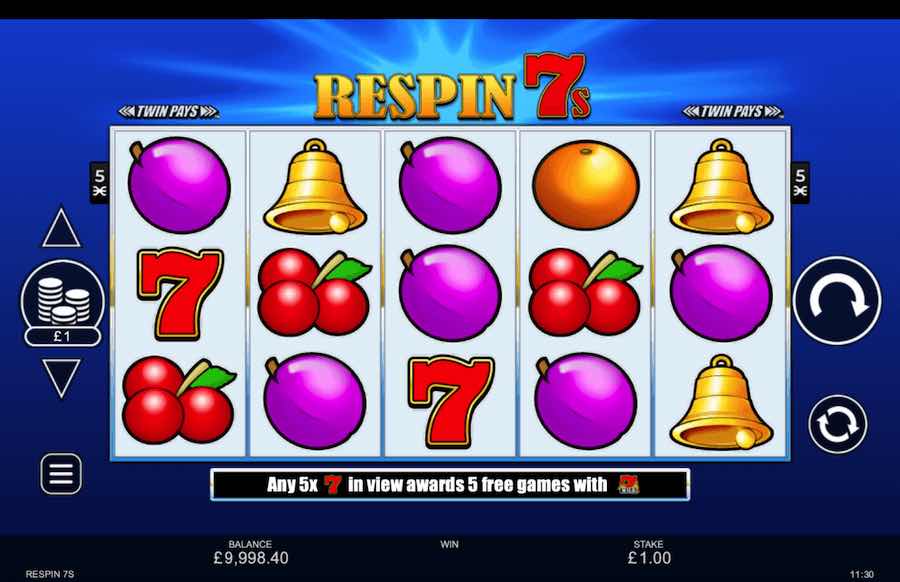 Win Up To 2,500x Your Bet In The Respin 7s Online Slot From Provider Inspired Gaming