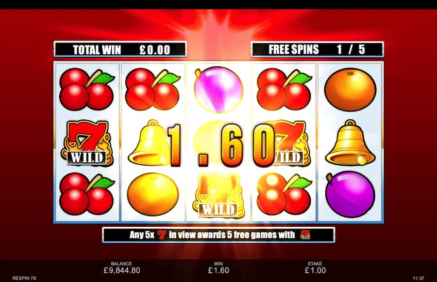 Land A Lucky 7 On Every Reel To Trigger The Free Spins Feature On Respin 7s Video Slot