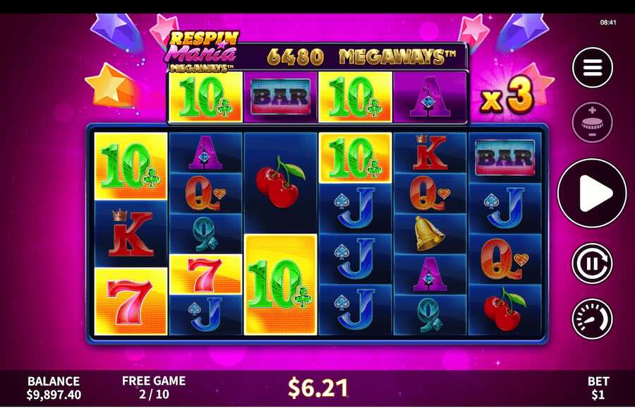 Respin Mania Megaways Slot Free Spins Feature