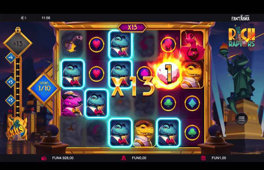 Rich Raptors Slot Free Spins Feature