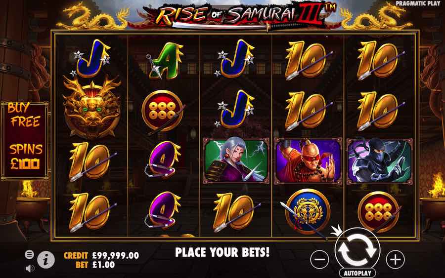 Play With 5 Reels, 4,096 Paylines, And Win Up To 10,000x Your Bet On Pragmatic Play's Rise Of Samurai 3 Online Slot