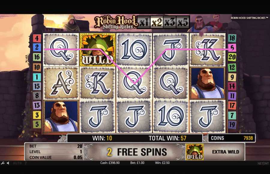 Robin Hood Shifting Riches Slot Free Spins Feature