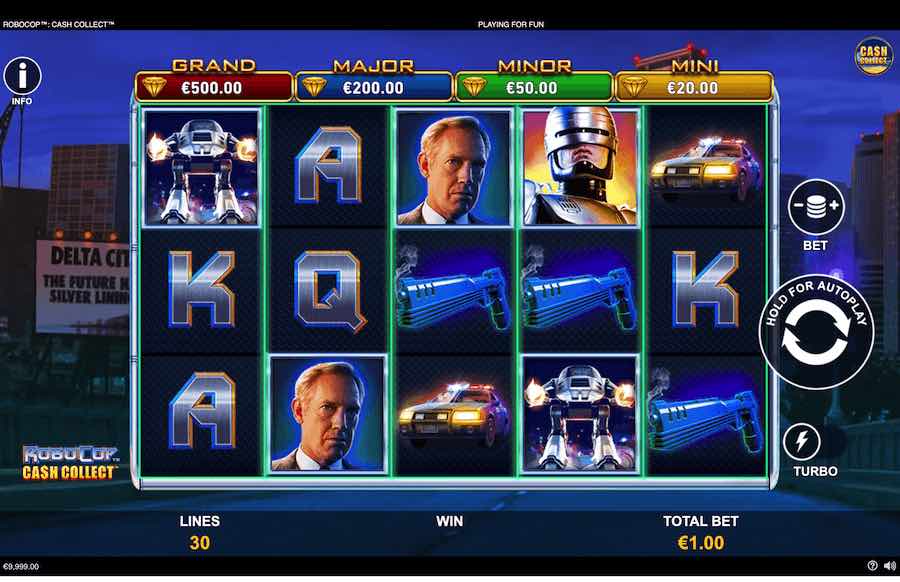 Robocop Cash Collect Slot Base Game