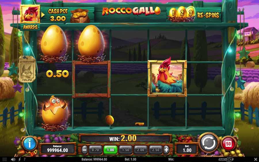 Land 3 Golden Eggs To Trigger The Bonus Game On Rocco Gallo Video Slot