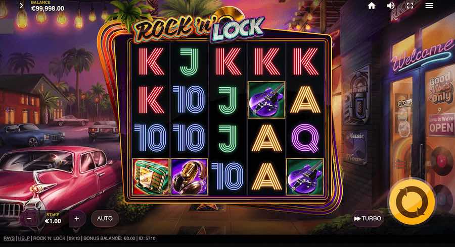 Play With 5 Reels, 25 Paylines, And Win Up To 2,340x Your Bet In Rock 'n' Lock Online Slot From Game Provider Red Tiger Gaming