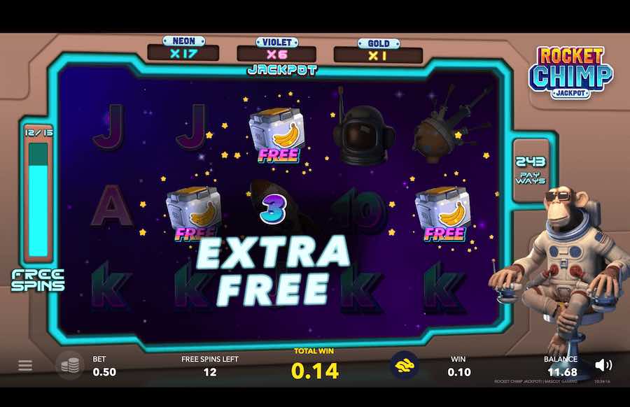 Rocket Chimp Jackpot Free Spins Feature