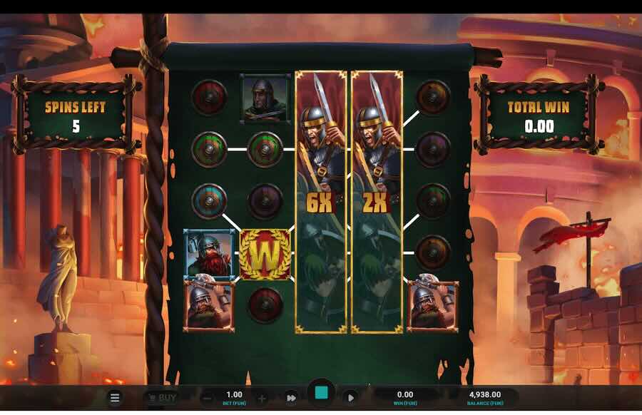 Roman Rivals Blood & Sand Slot Free Spins Feature