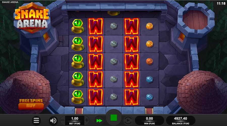 Between 1 And 5 Reels May Turn Wild During The Wild Chase Feature On Snake Arena