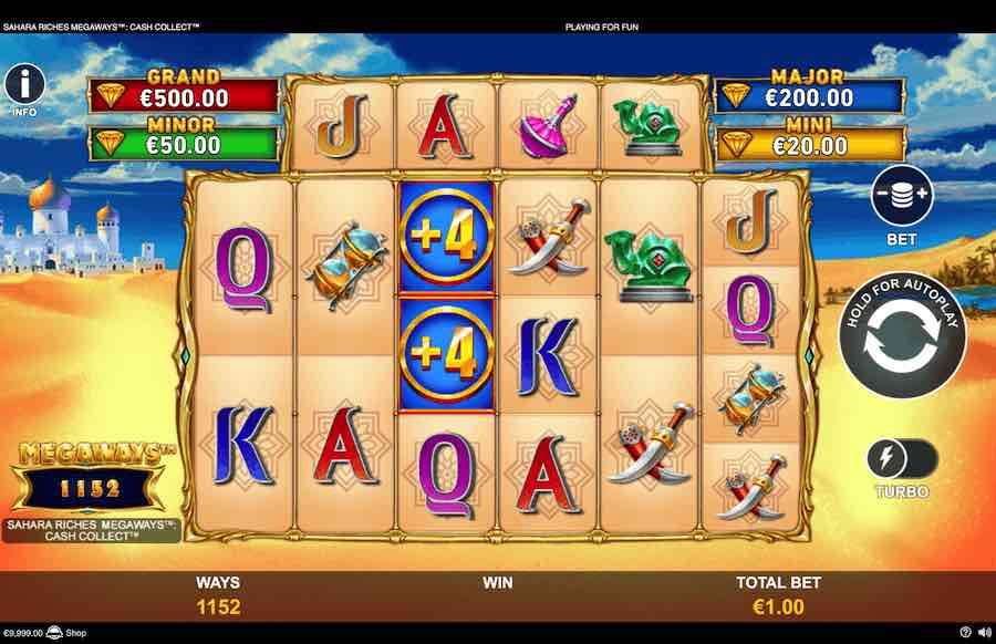 Sahara Riches Cash Collect Megaways Slot Base Game