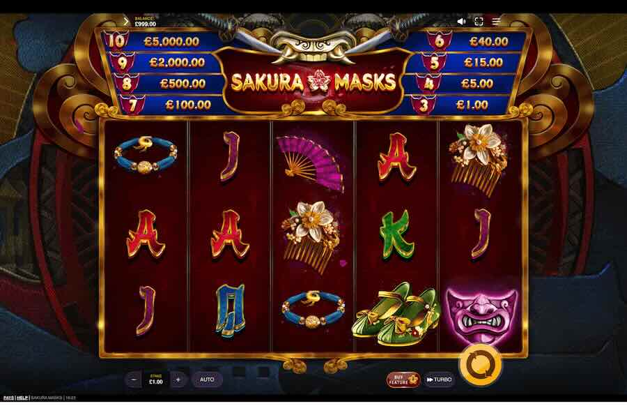 Sakura Masks Slot Base Game