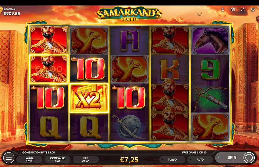 Land 3 Or More Scatter Symbols To Trigger The Free Spins Feature On Samarkand's Gold Video Slot