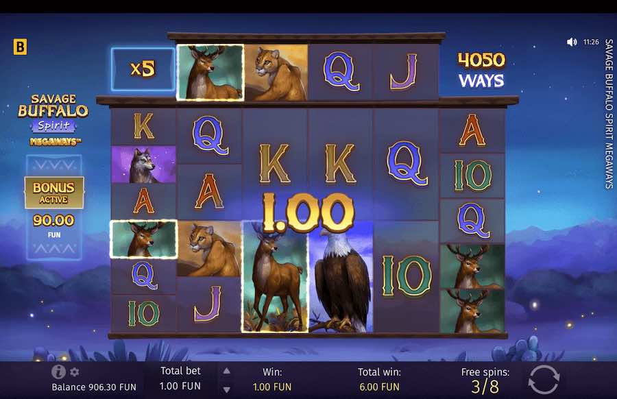 Savage Buffalo Spirit Megaways Free Spins Feature 