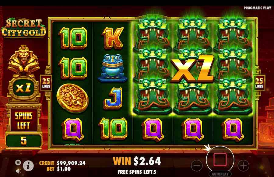 Secret City Gold Slot Free Spins Feature