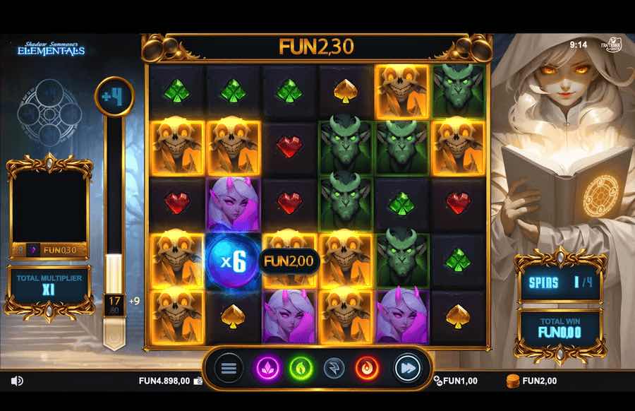 Shadow Summoner Elementals Slot Free Spins Feature 