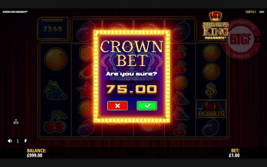 Buy The Bonus On Shining King Megaways™ For 75x Your Stake