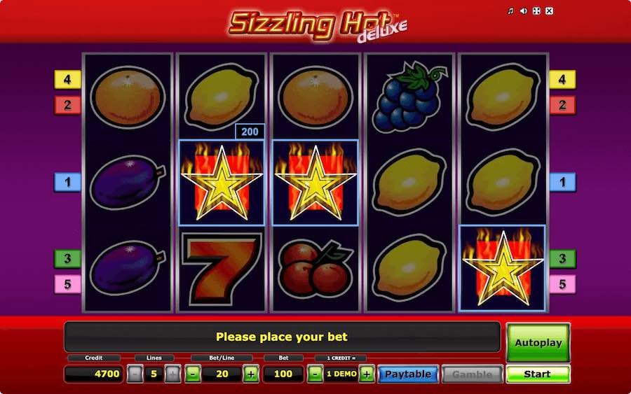 Create Winning Combos Across The 5 Paylines To Potentially Win Big Prizes On Sizzling Hot Deluxe Video Slot