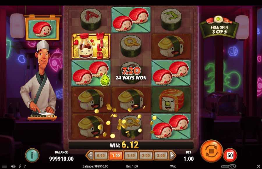 Slashimi Slot Free Spins Feature