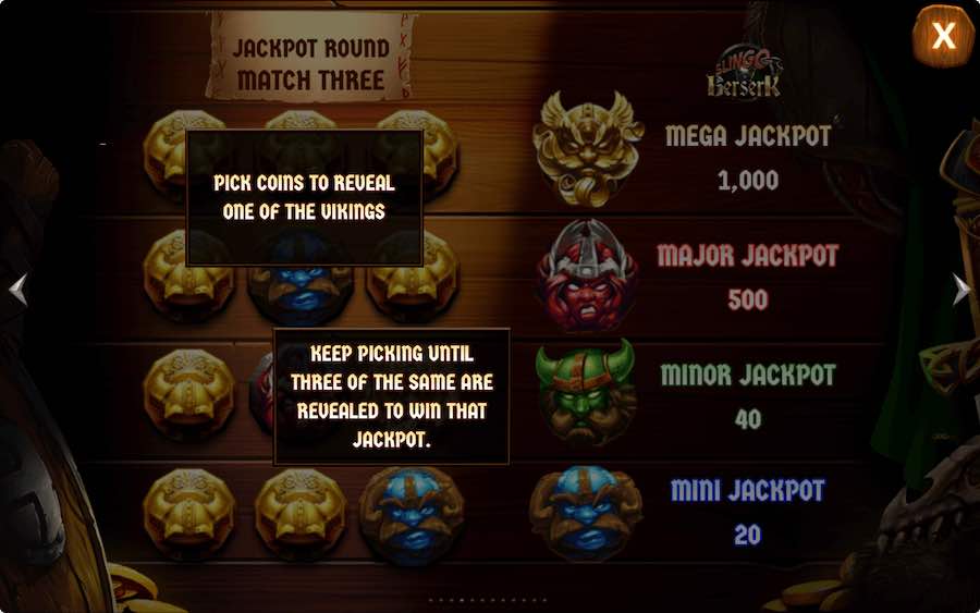 Triggering The Bonus Feature On Slingo Berserk Will Award 1 Of 3 Jackpots