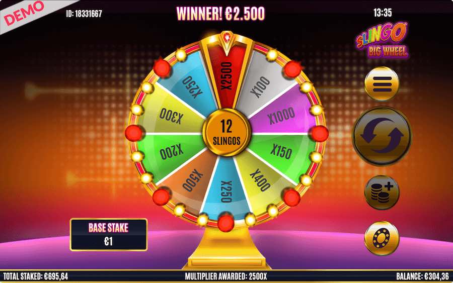 Complete A Minimum Of 3 Slingos To Unlock The Big Wheel Multiplier