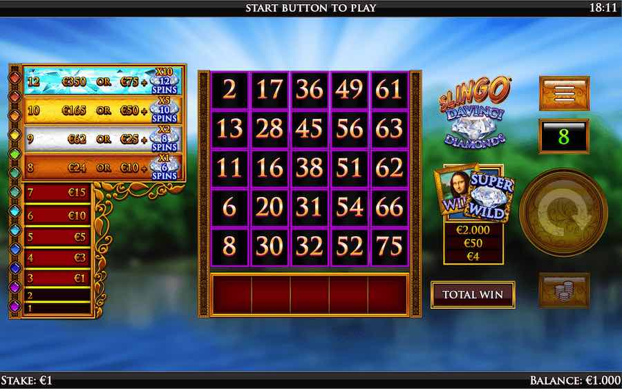 Slingo Da Vinci Diamonds Is Based On The Hit Slot Title That Was Created By Igt