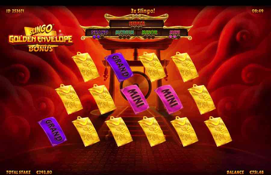 Slingo Golden Envelope Bonus Round