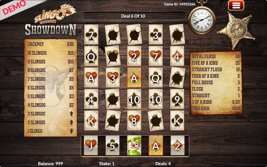 Create A Winning Hand Via The Scrolling On Slingo Showdown