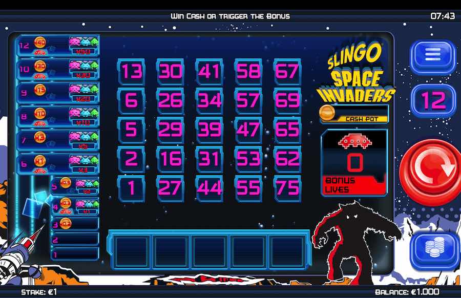 Slingo Space Invaders 