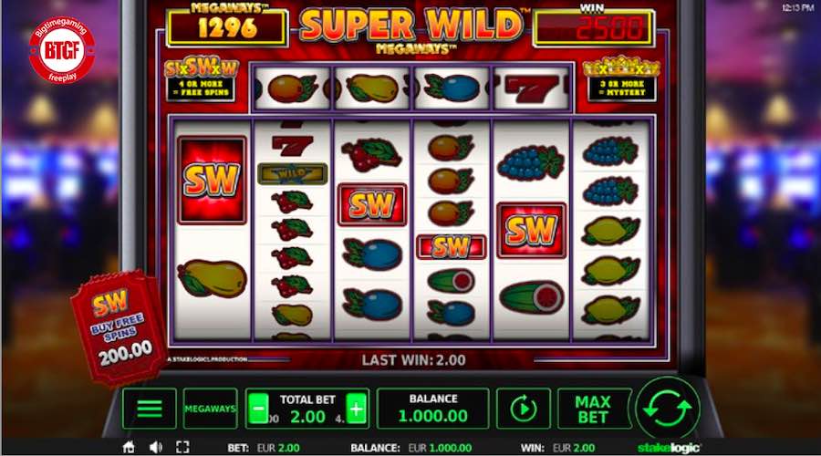 4 Or More Scatter Symbols In View Will Trigger The Free Spin Bonus On Super Wild Megaways™