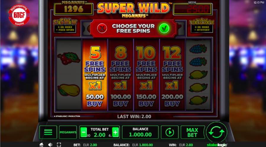 Enter The Free Spin Bonus Directly Through A Feature Buy On Super Wild Megaways™