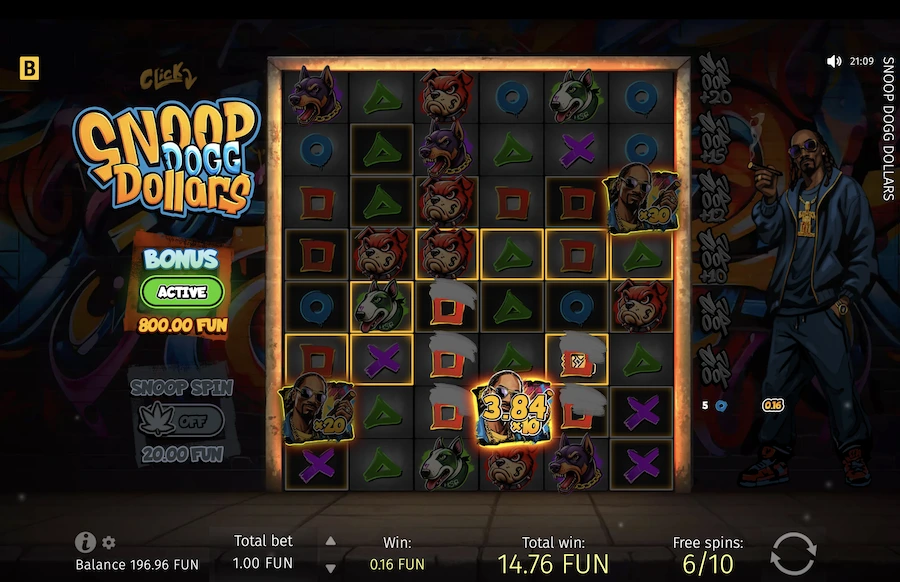 Snoop Dog Dollars slot free spins feature