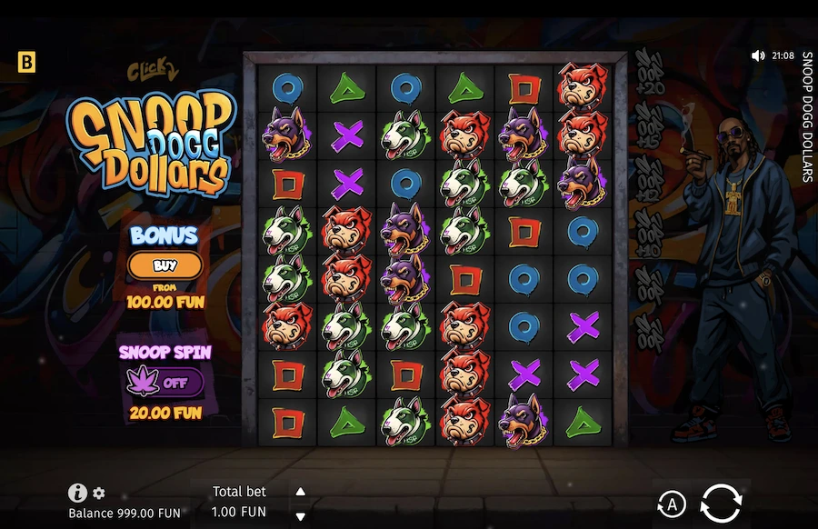 Snoop Dog Dollars slot base game