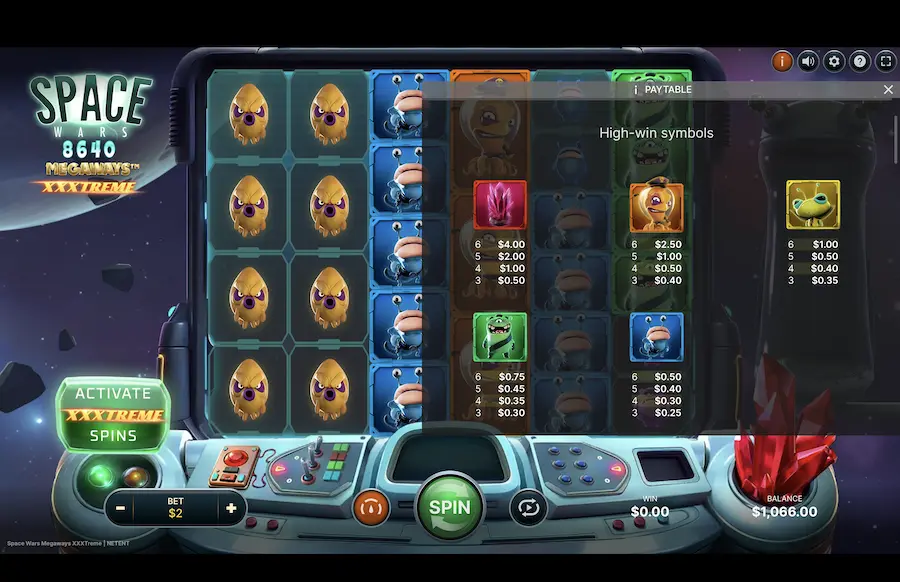 Space Wars Xxxtreme Megaways Slot