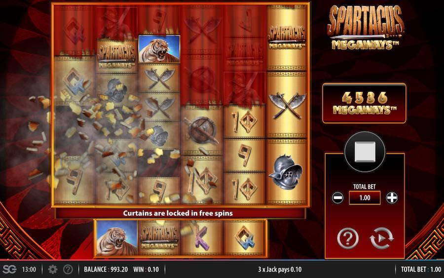 Winning Connections Will Initiate The Cascading Reels Mechanic On Spartacus Megaways™