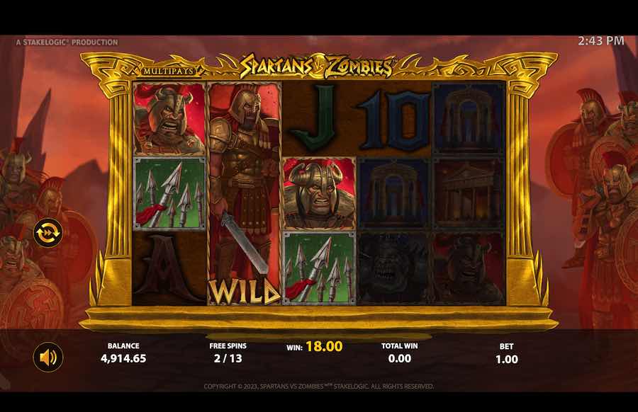 Spartans Vs Zombies Slot Free Spins Feature