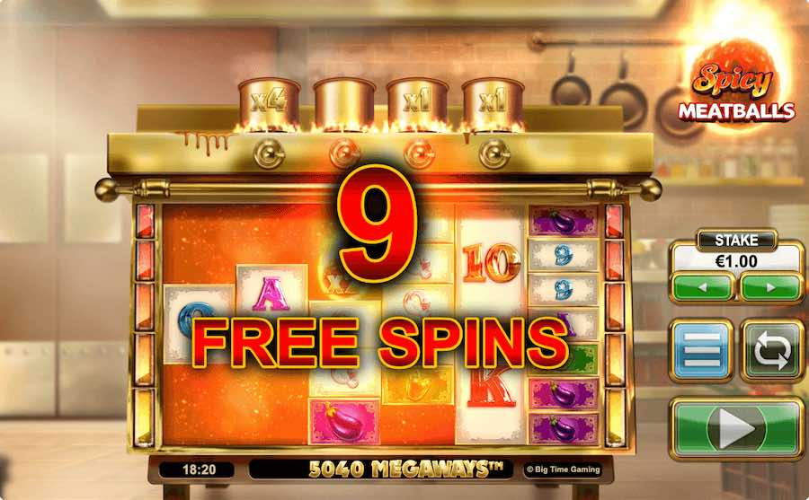 5 Or More Consecutive Win Reactions In The Base Game Will Trigger The Free Spins On Spicy Meatballs Megaways