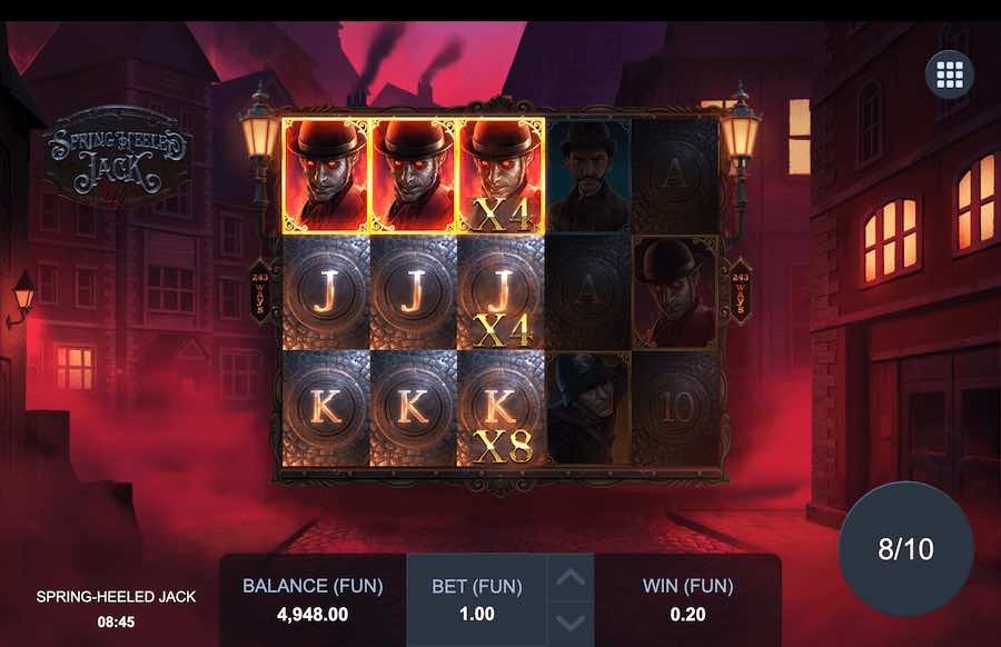 If Three Or More Scatter Symbols Land In View Then The Free Spins Feature Will Be Triggered On The Spring Heeled Jack Video Slot