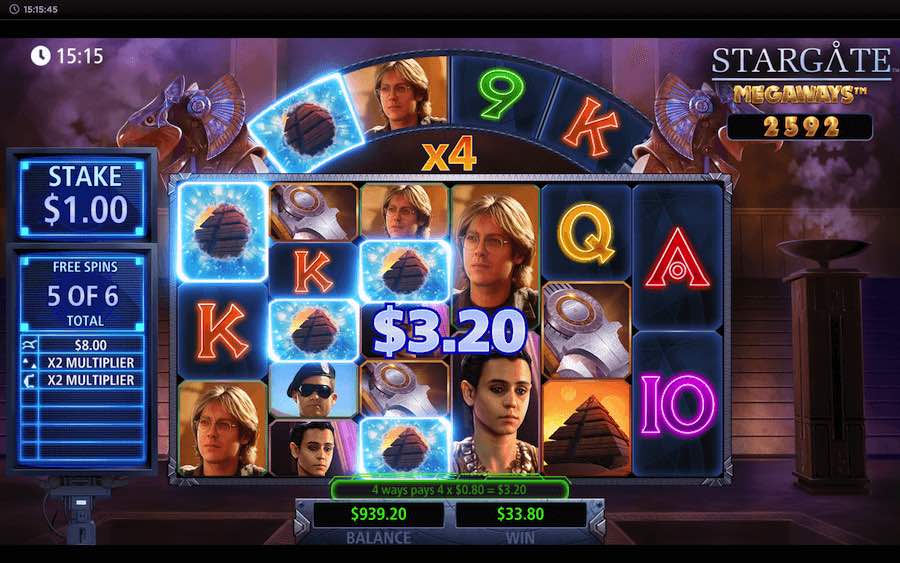 Reach Segment 7 Of The Trail To Trigger The Free Spins Feature On Stargate Megaways Video Slot