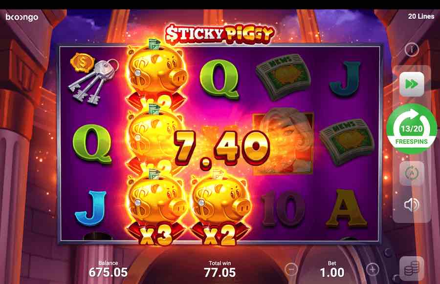 Wild Symbols Will Remain Sticky During The Free Spins Feature On The Sticky Piggy Slot 