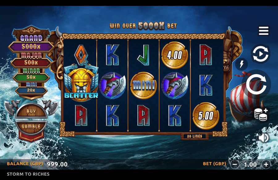 Storm To Riches Slot Base Game