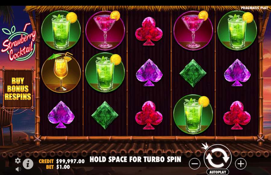 Strawberry Cocktail Slot Base Game