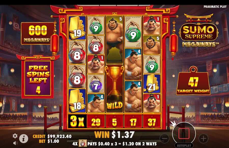 Sumo Supreme Megaways Slot Free Spins Feature