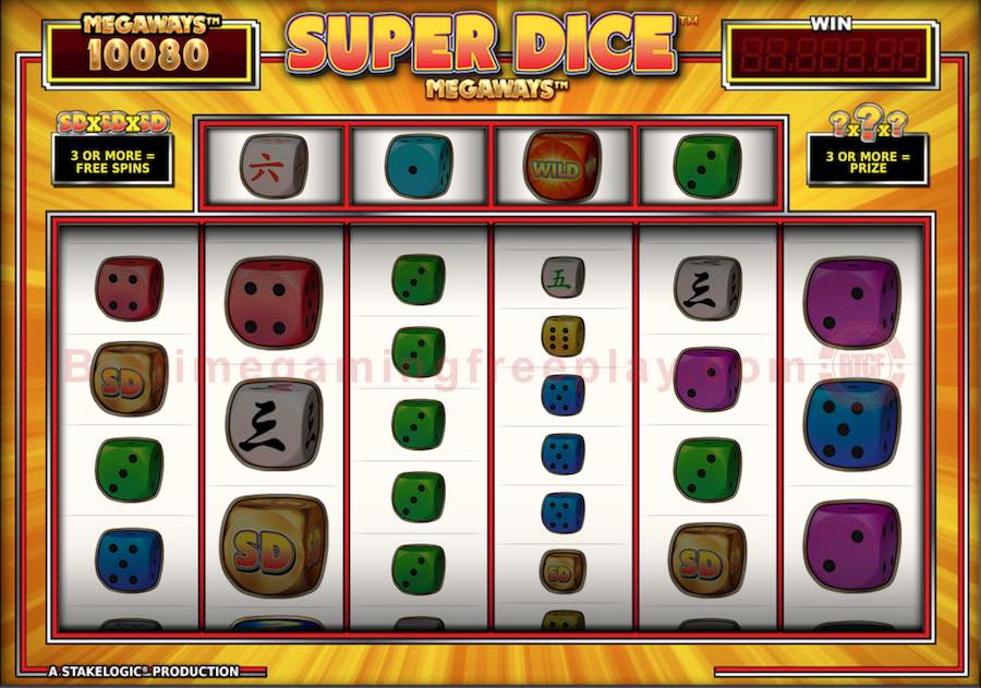 4 Or More Scatter Symbols Landing In View Will Trigger The Free Spin Featue On Super Dice Megaways™