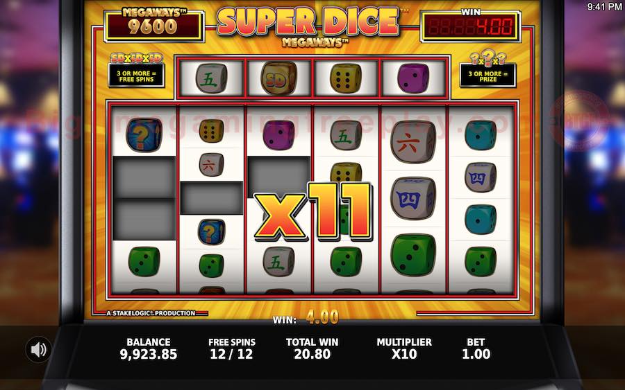 The Unlimited Multiplier Will Come Into Play During The Free Spin Feature On Super Dice Megaways™