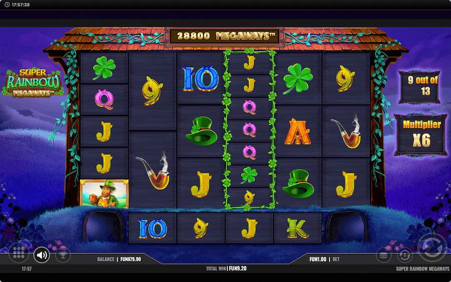 Landing 4 Or More Scatter Symbols In View During The Base Game On Super Rainbow Megaways Video Slot, Will Trigger The Free Spins Bonus Round