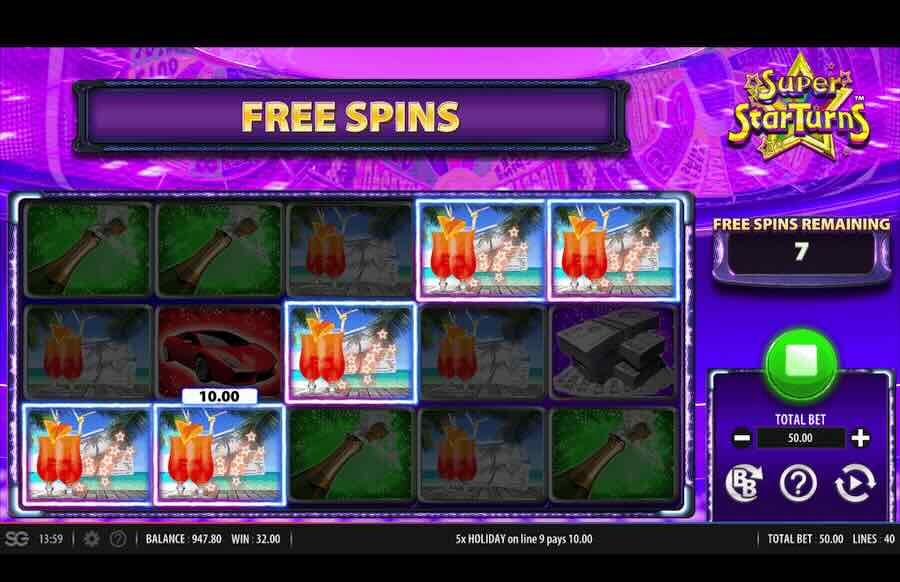 Super Starturns Slot Free Spins Feature