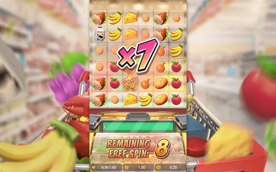 Land 3 Or More Scatter Symbols To Trigger The Free Spins Feature In Supermarket Spree Video Slot