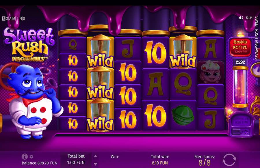 Sweet Rush Megaways Slot Free Spins Feature 