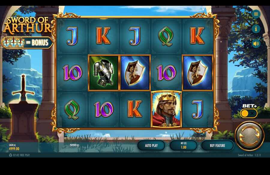 Sword Of Arthur Slot Base Game